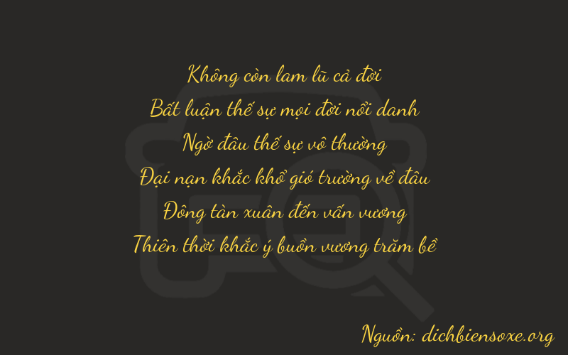 Thơ dịch biển số xe 00249