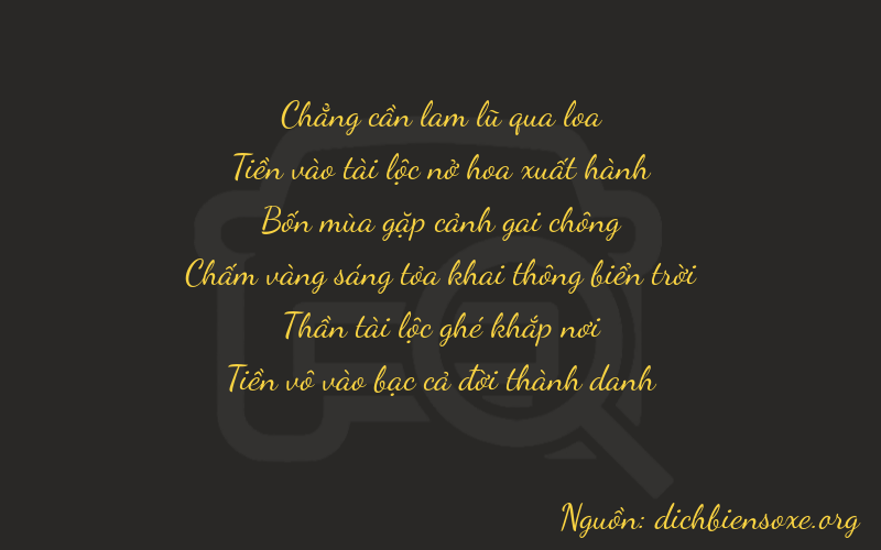 Thơ dịch biển số xe 00460