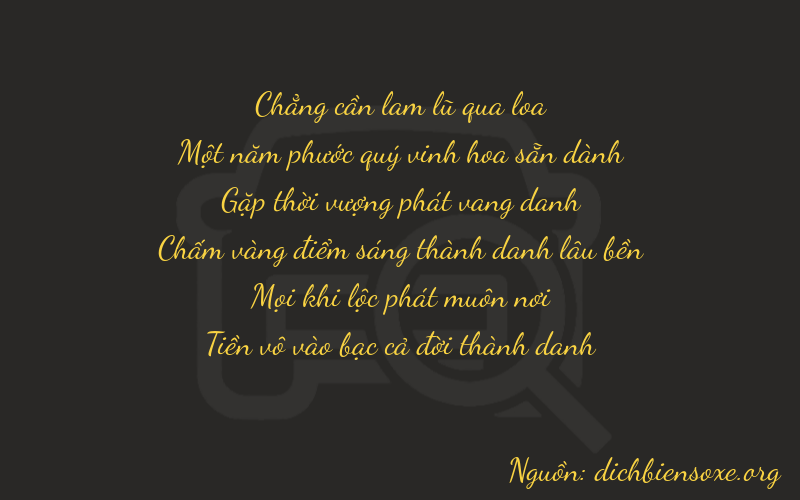 Thơ dịch biển số xe 01810