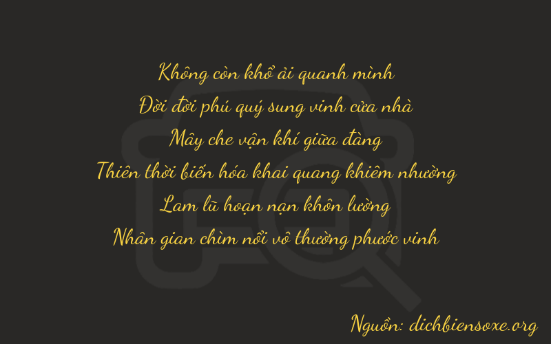 Thơ dịch biển số xe 01814