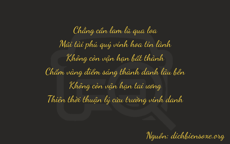 Thơ dịch biển số xe 02009