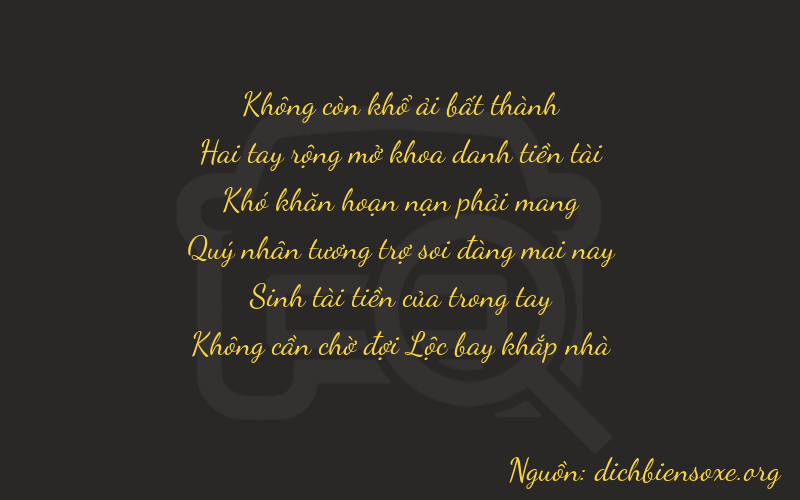 Thơ dịch biển số xe 02030