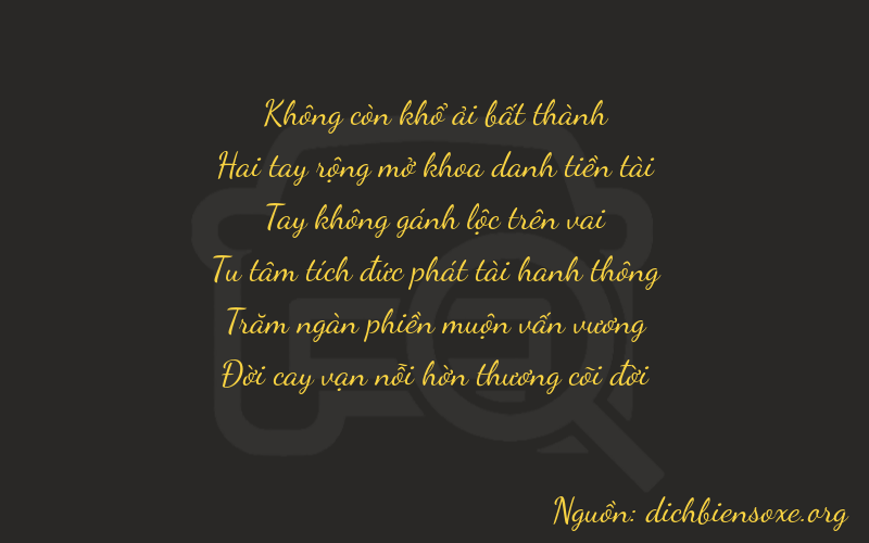 Thơ dịch biển số xe 02057