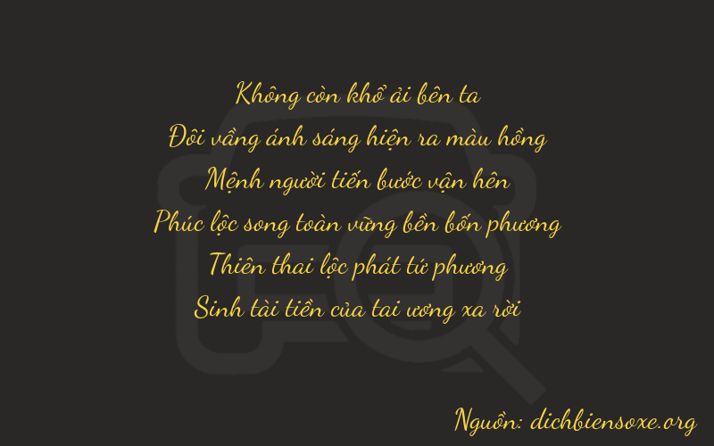 Thơ dịch biển số xe 02245