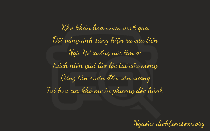 Thơ dịch biển số xe 02541