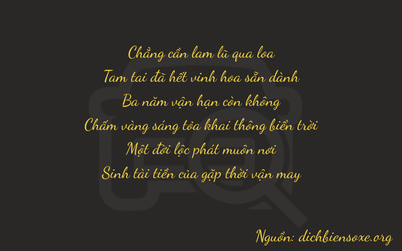 Thơ dịch biển số xe 03315
