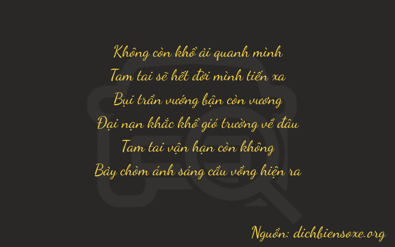 Thơ dịch biển số xe 03337