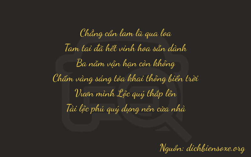 Thơ dịch biển số xe 03342