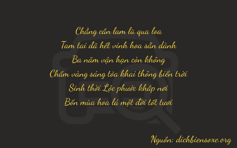 Thơ dịch biển số xe 03351