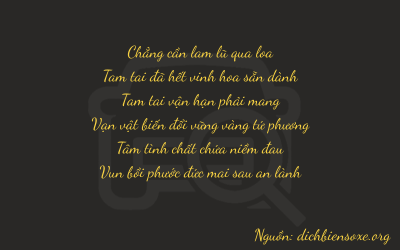 Thơ dịch biển số xe 03387
