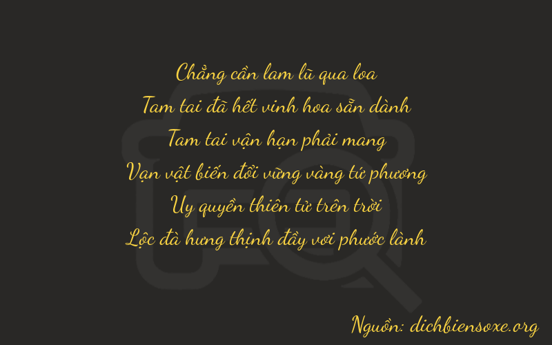 Thơ dịch biển số xe 03396
