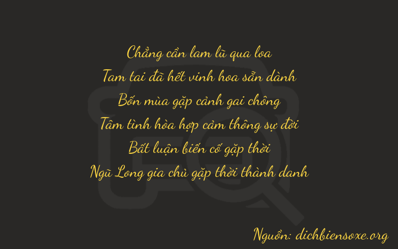 Thơ dịch biển số xe 03405