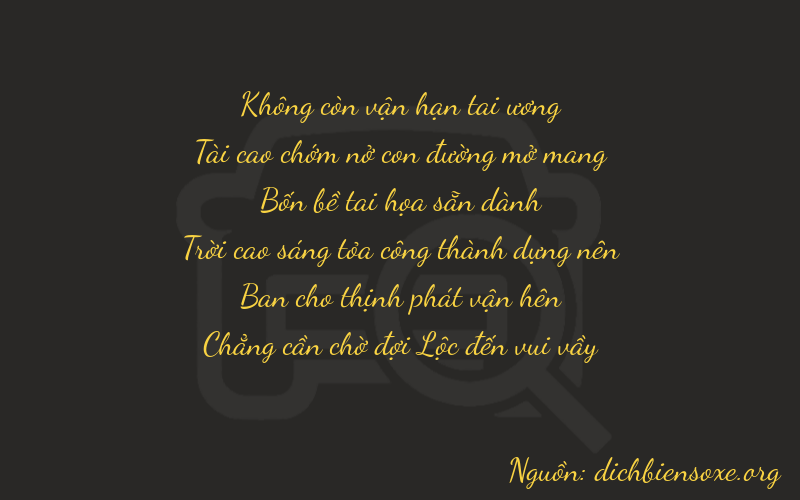 Thơ dịch biển số xe 03420