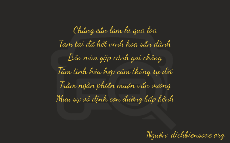 Thơ dịch biển số xe 03450