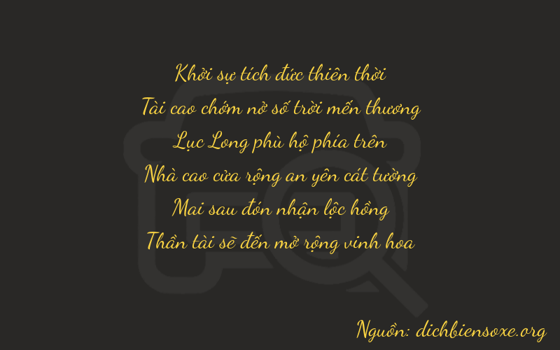 Thơ dịch biển số xe 03628