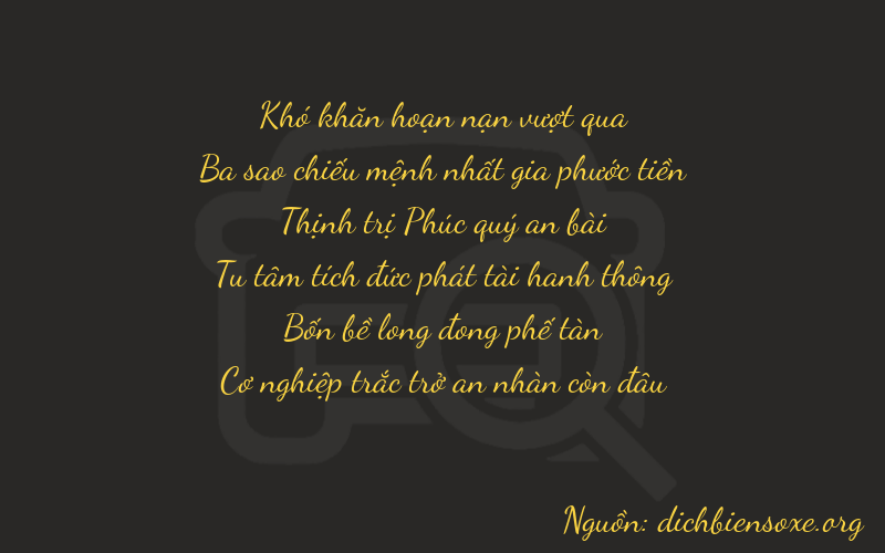 Thơ dịch biển số xe 03649