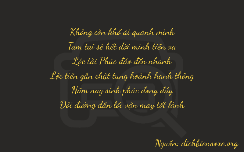 Thơ dịch biển số xe 03652