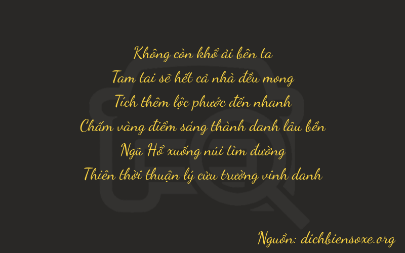 Thơ dịch biển số xe 03659
