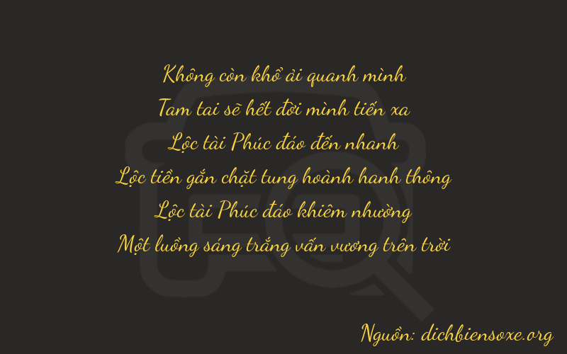Thơ dịch biển số xe 03661