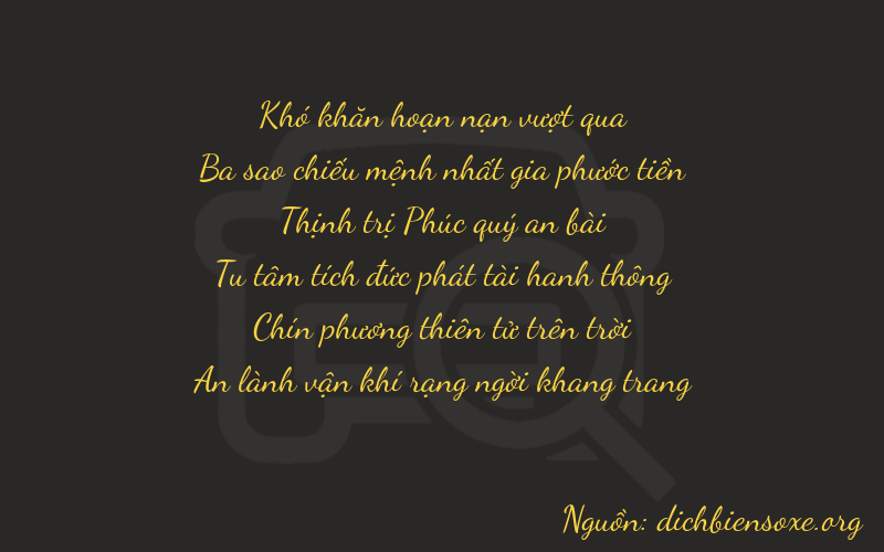 Thơ dịch biển số xe 03694