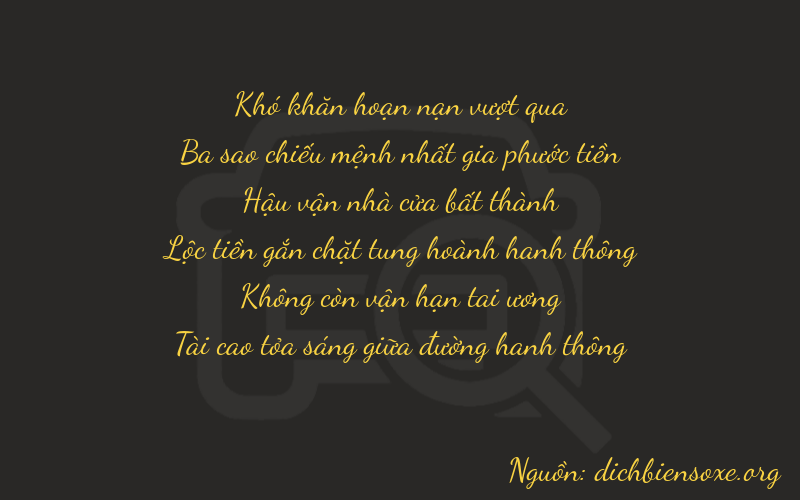 Thơ dịch biển số xe 03703