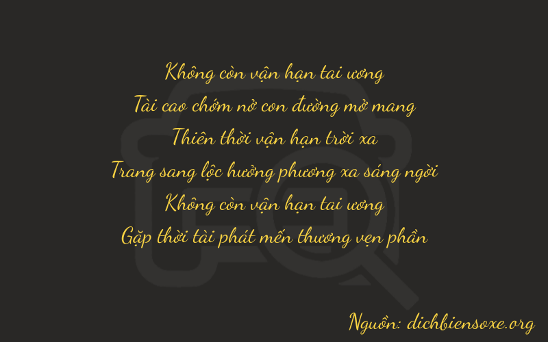 Thơ dịch biển số xe 03708
