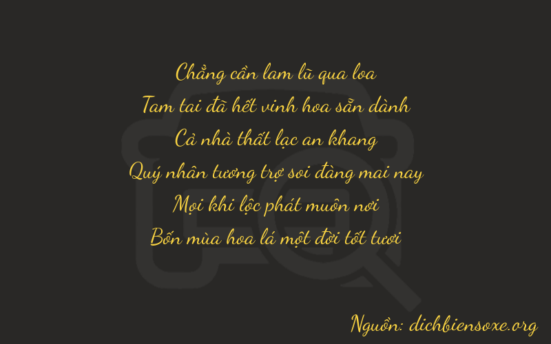 Thơ dịch biển số xe 03711