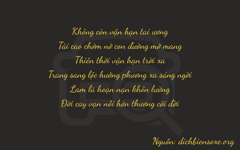 Thơ dịch biển số xe 03717