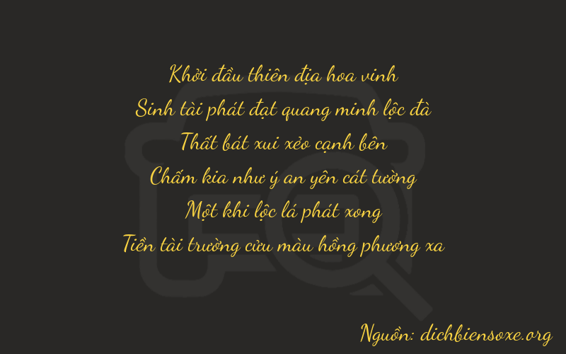 Thơ dịch biển số xe 03719