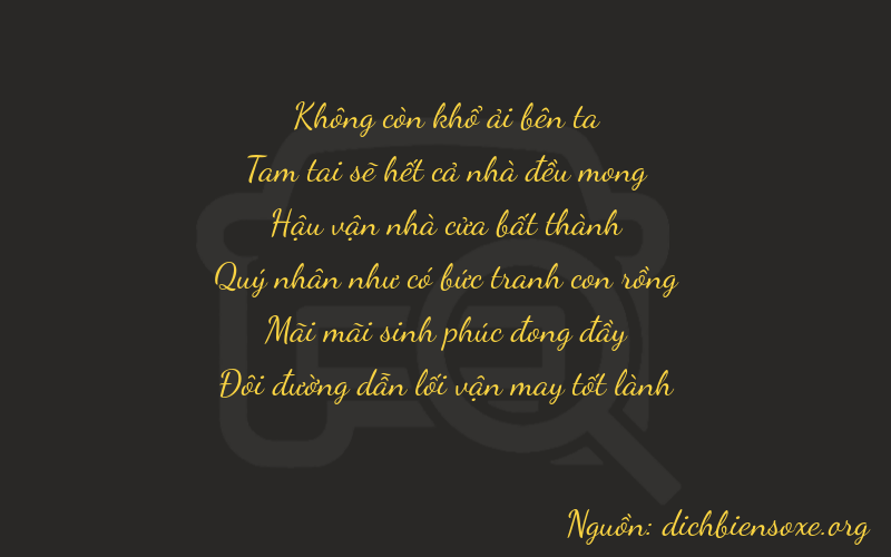 Thơ dịch biển số xe 03722