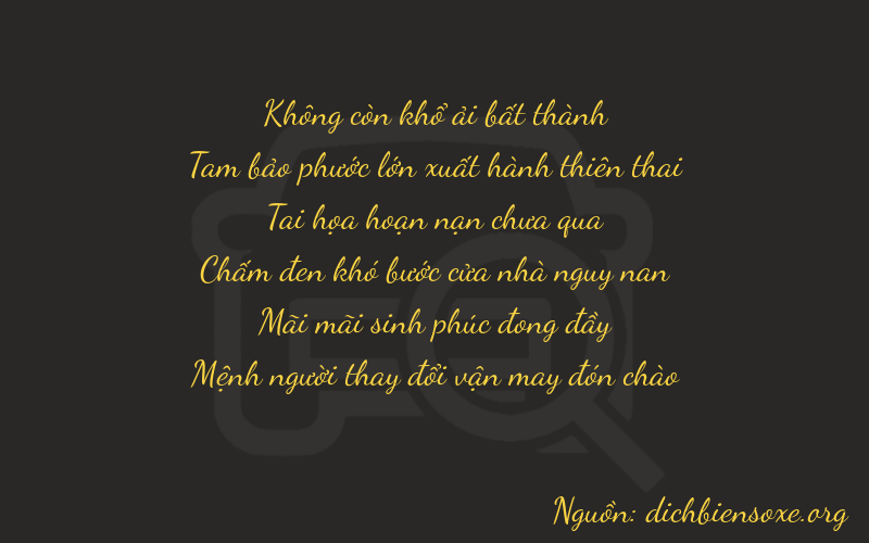 Thơ dịch biển số xe 03723