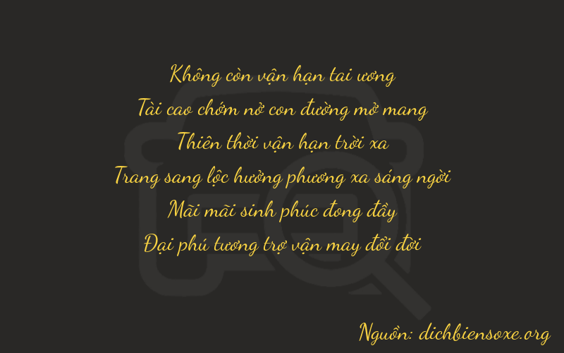 Thơ dịch biển số xe 03726