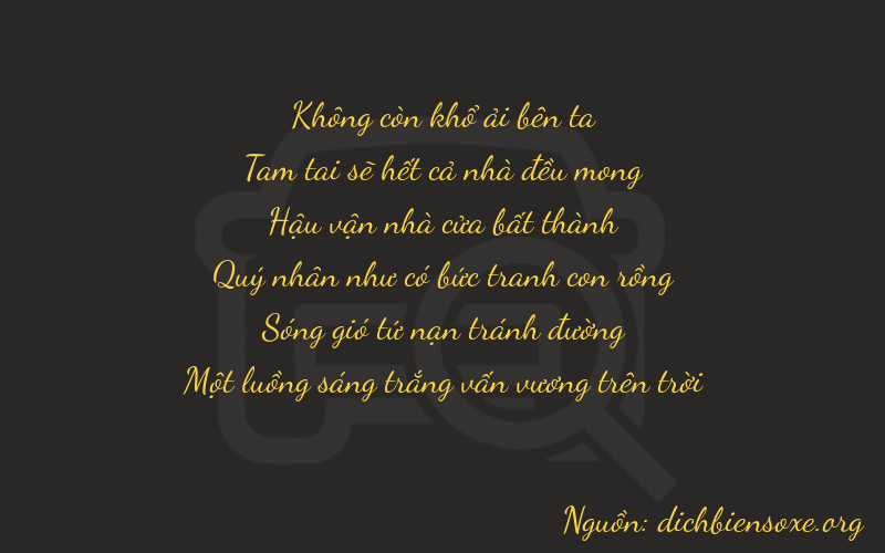 Thơ dịch biển số xe 03731