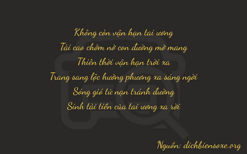 Thơ dịch biển số xe 03735