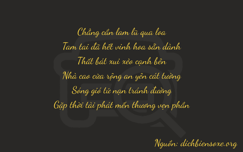 Thơ dịch biển số xe 03738