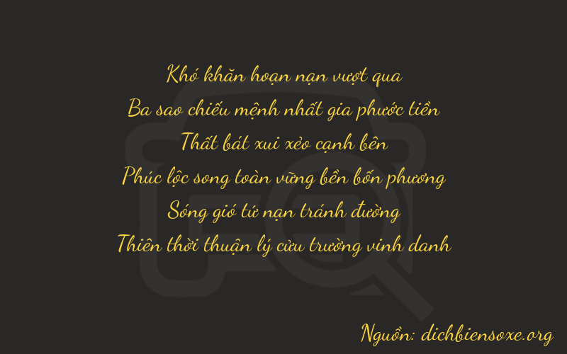 Thơ dịch biển số xe 03739