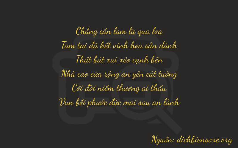 Thơ dịch biển số xe 03747