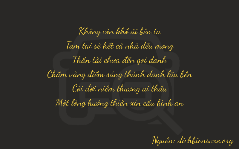 Thơ dịch biển số xe 03749