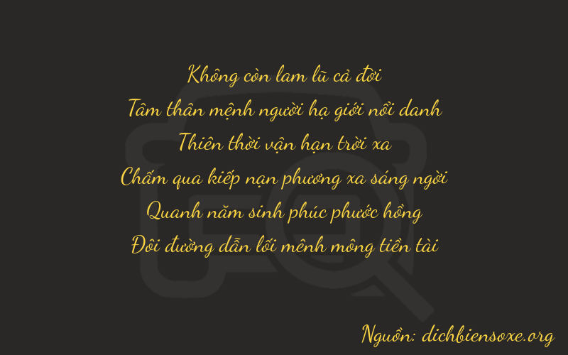 Thơ dịch biển số xe 03752