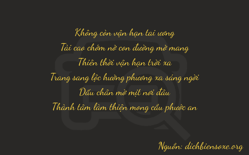 Thơ dịch biển số xe 03753
