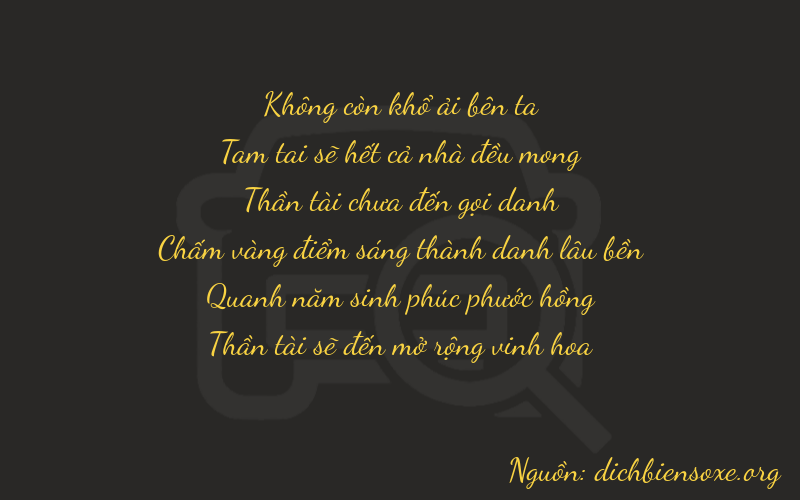 Thơ dịch biển số xe 03758