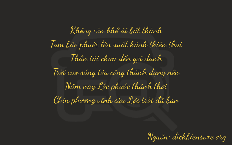 Thơ dịch biển số xe 03759