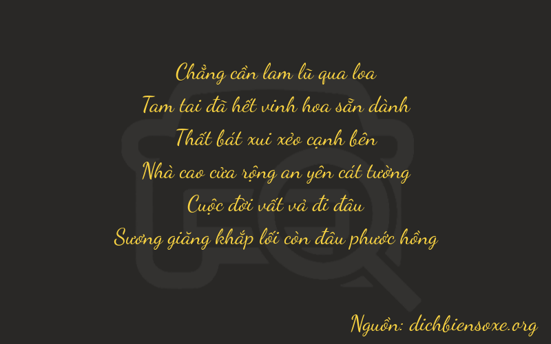 Thơ dịch biển số xe 03774