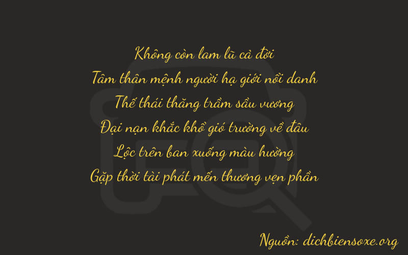 Thơ dịch biển số xe 03788