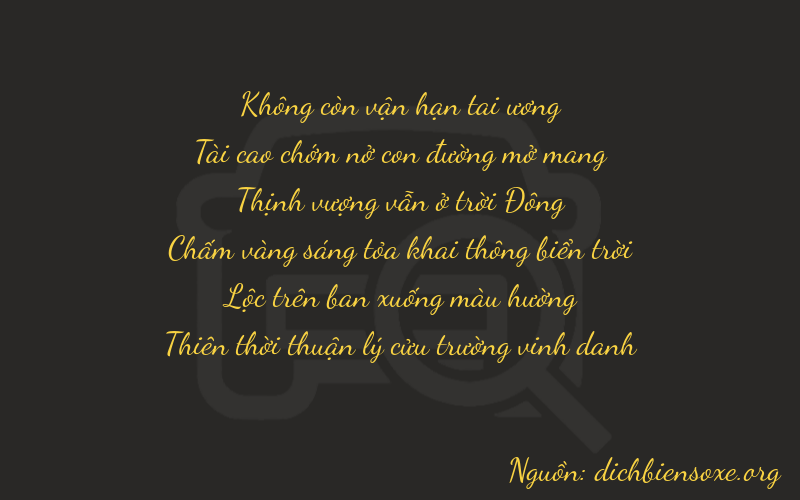 Thơ dịch biển số xe 03789