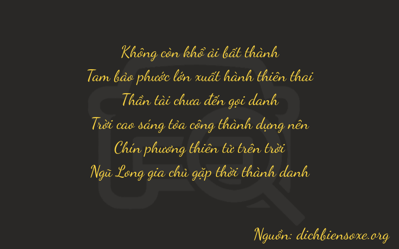 Thơ dịch biển số xe 03795