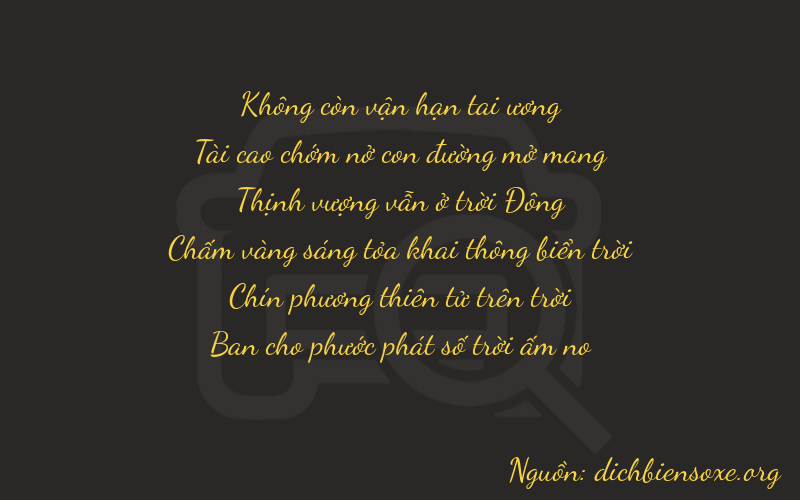 Thơ dịch biển số xe 03798