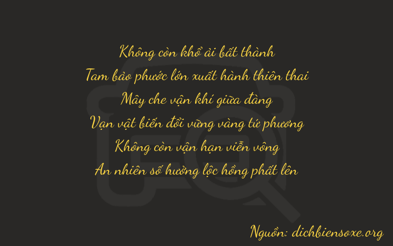 Thơ dịch biển số xe 03804