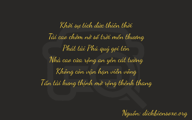 Thơ dịch biển số xe 03808