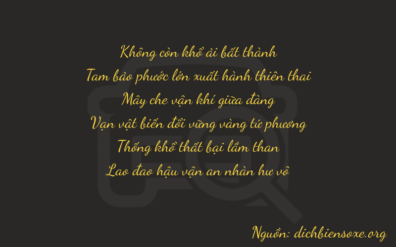 Thơ dịch biển số xe 03813